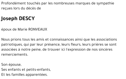 Joseph DESCY