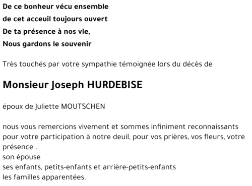 Joseph HURDEBISE