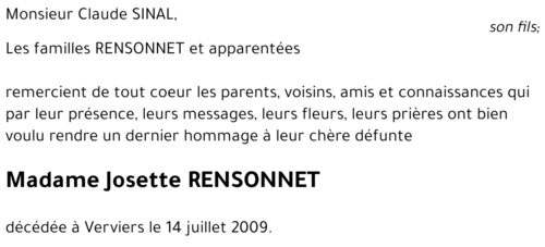Josette RENSONNET