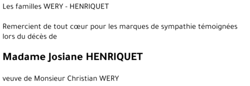 Josiane HENRIQUET