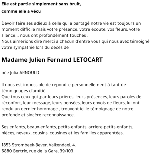 Julien Fernand LETOCART