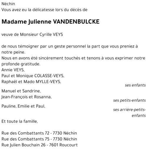 Julienne VANDENBULCKE