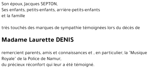Laurette DENIS