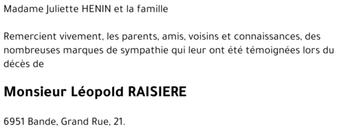 Léopold RAISIERE