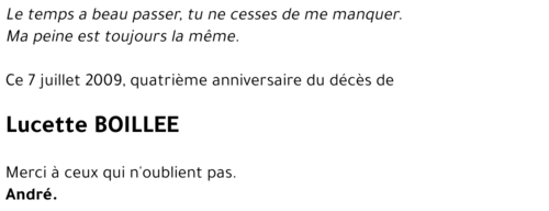 Lucette BOILLEE
