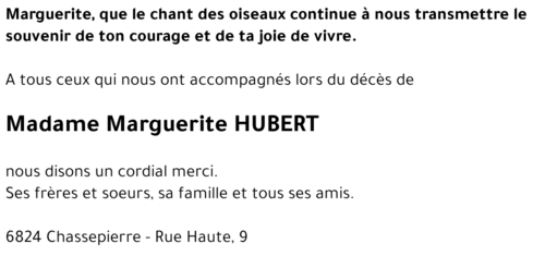 Marguerite HUBERT