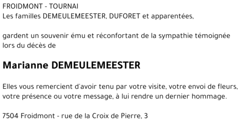 Marianne DEMEULEMEESTER