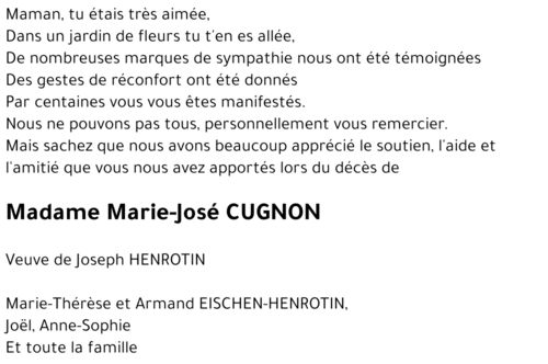 Marie-José CUGNON