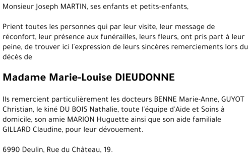 Marie-Louise DIEUDONNÉ