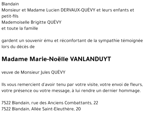Marie-Noëlle VANLANDUYT