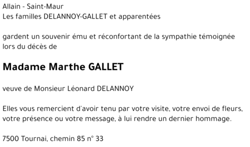 Marthe GALLET