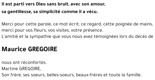 Maurice GREGOIRE