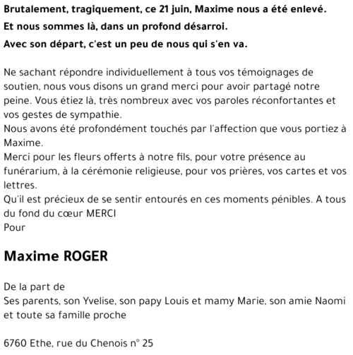 Maxime ROGER