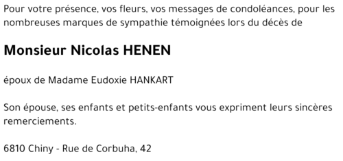 Nicolas HENEN