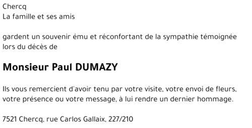 Paul DUMAZY
