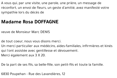 Rosa DOFFAGNE
