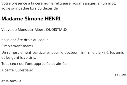 Simone HENRI