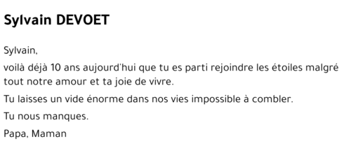 Sylvain DEVOET