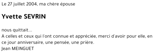 Yvette SEVRIN