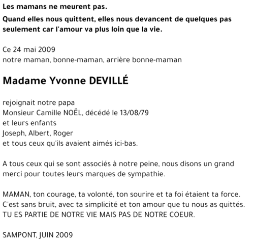 Yvonne DEVILLÉ