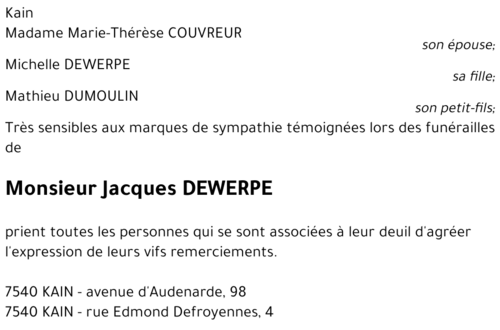 Jacques DEWERPE