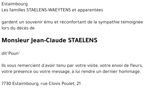 Jean-Claude STAELENS