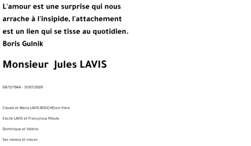 JULES LAVIS
