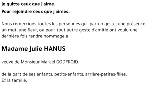 Julie HANUS