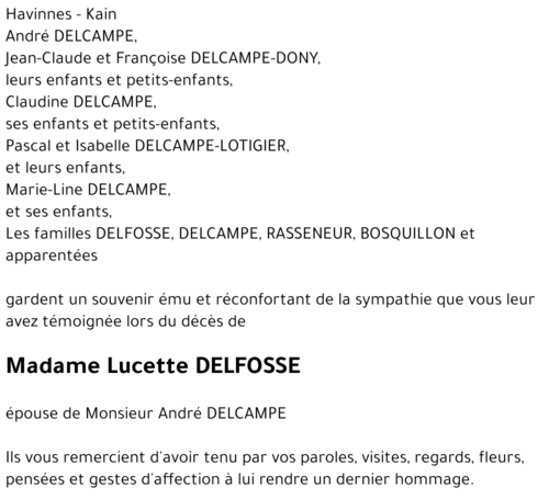 Lucette DELFOSSE