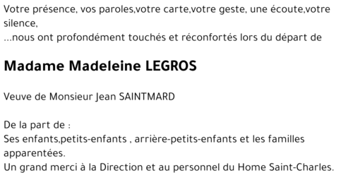 Madeleine LEGROS