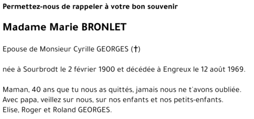 Marie BRONLET
