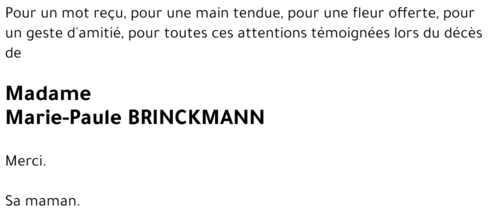Marie-Paule BRINCKMANN
