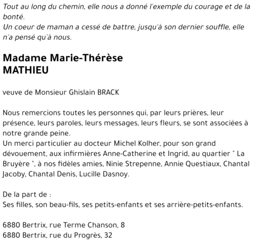 Marie-Thérèse MATHIEU