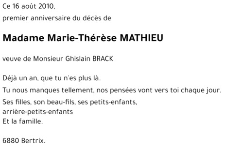 Marie-Thérèse MATHIEU