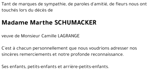 Marthe SCHUMACKER
