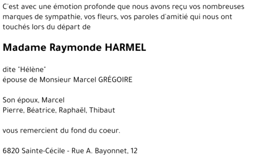 Raymonde HARMEL