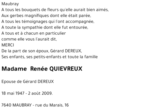 Renée QUIEVREUX