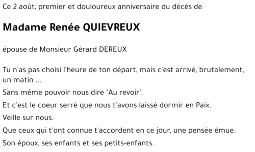 Renée QUIEVREUX