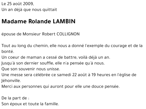 Rolande LAMBIN