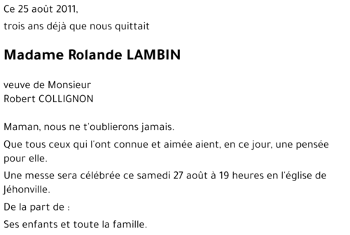 Rolande LAMBIN