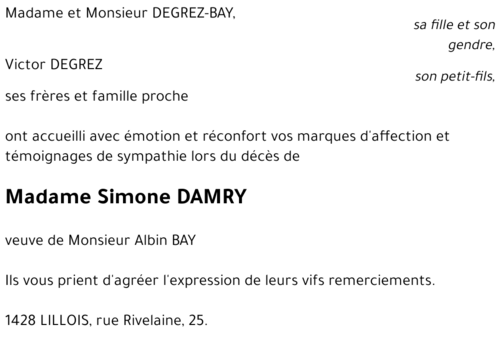 Simone DAMRY