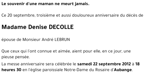 Denise DECOLLE