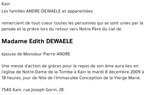 Edith DEWAELE