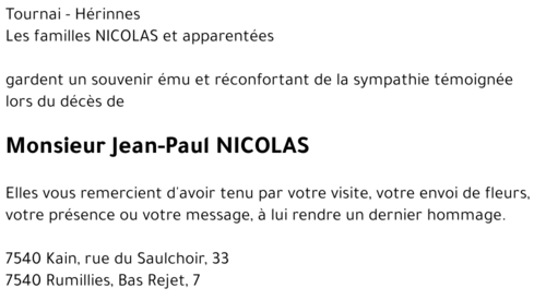 Jean-Paul NICOLAS