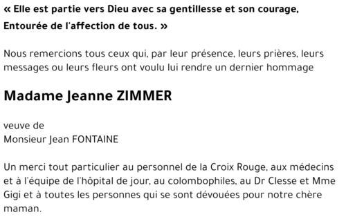 Jeanne ZIMMER