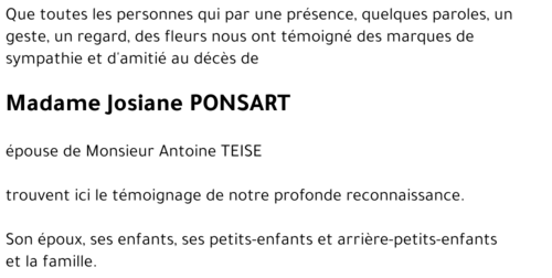 Josiane PONSART