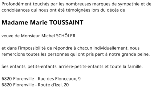 Marie TOUSSAINT