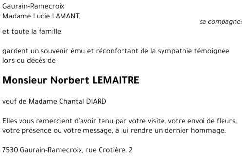 Norbert LEMAITRE