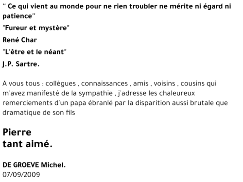 Pierre DE GROEVE