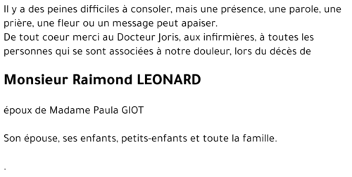 Raimond LEONARD